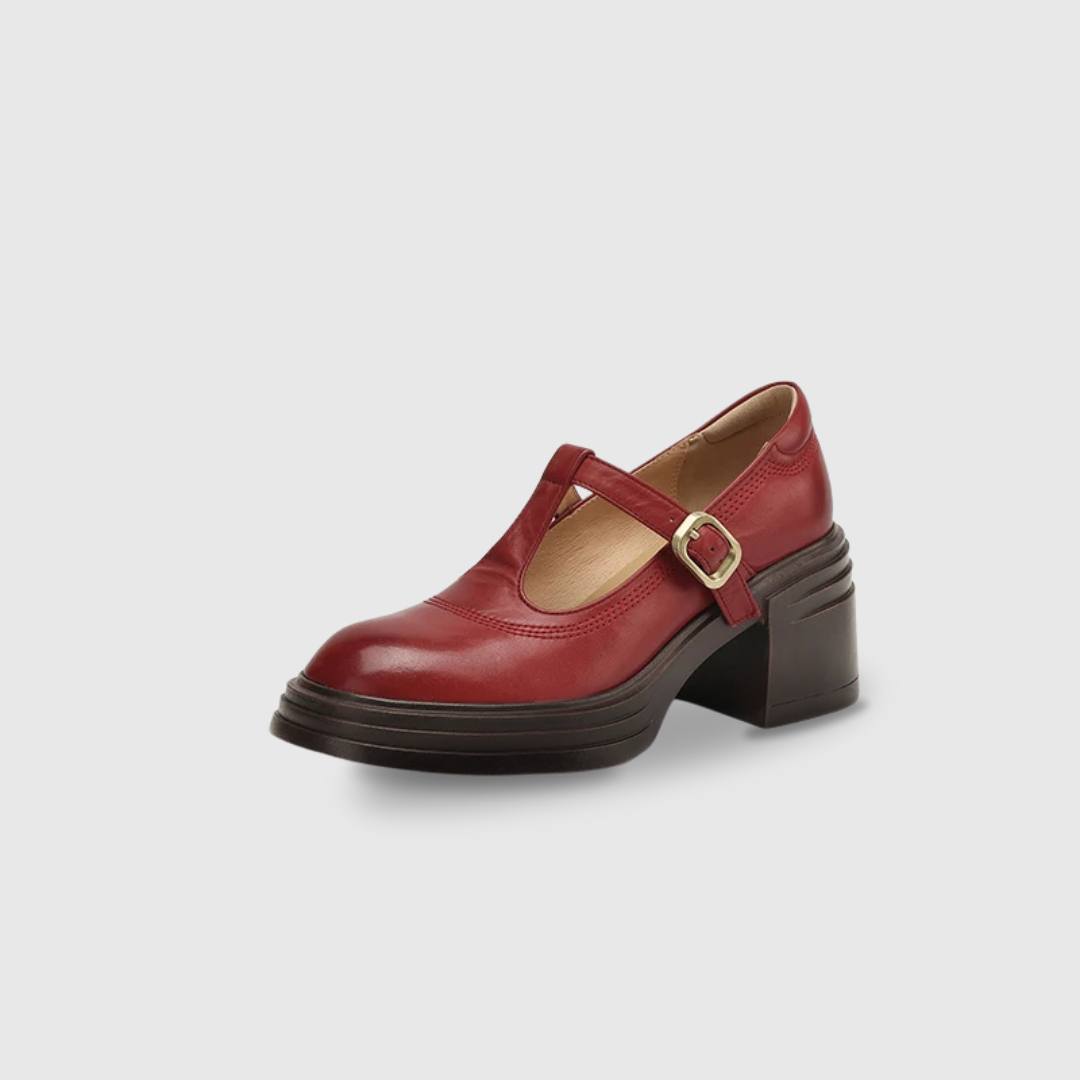 Elvana Chunky Mary Jane Shoes