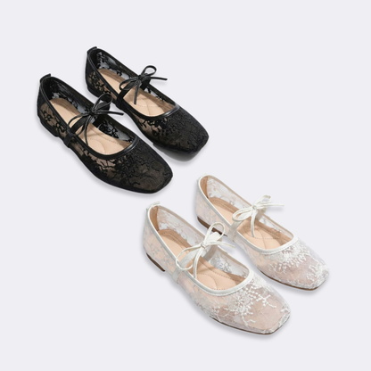 Mary Jane Lace Ballet Shoes for Women