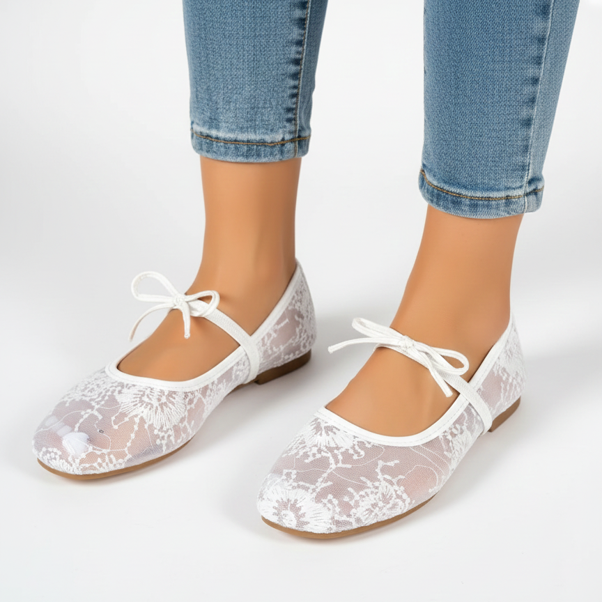 Mary Jane Lace Ballet Shoes for Women