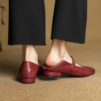 Graneth Genuine Leather Mary Jane Shoes