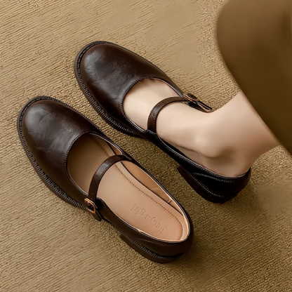 Classic Comfort Mary Janes Made Of Leather