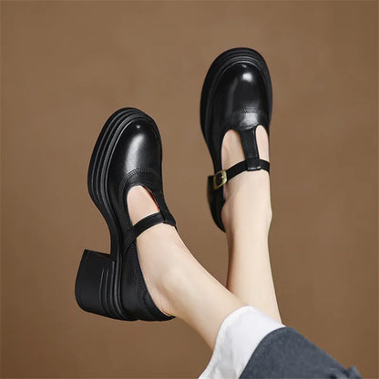 Elvana Chunky Mary Jane Shoes