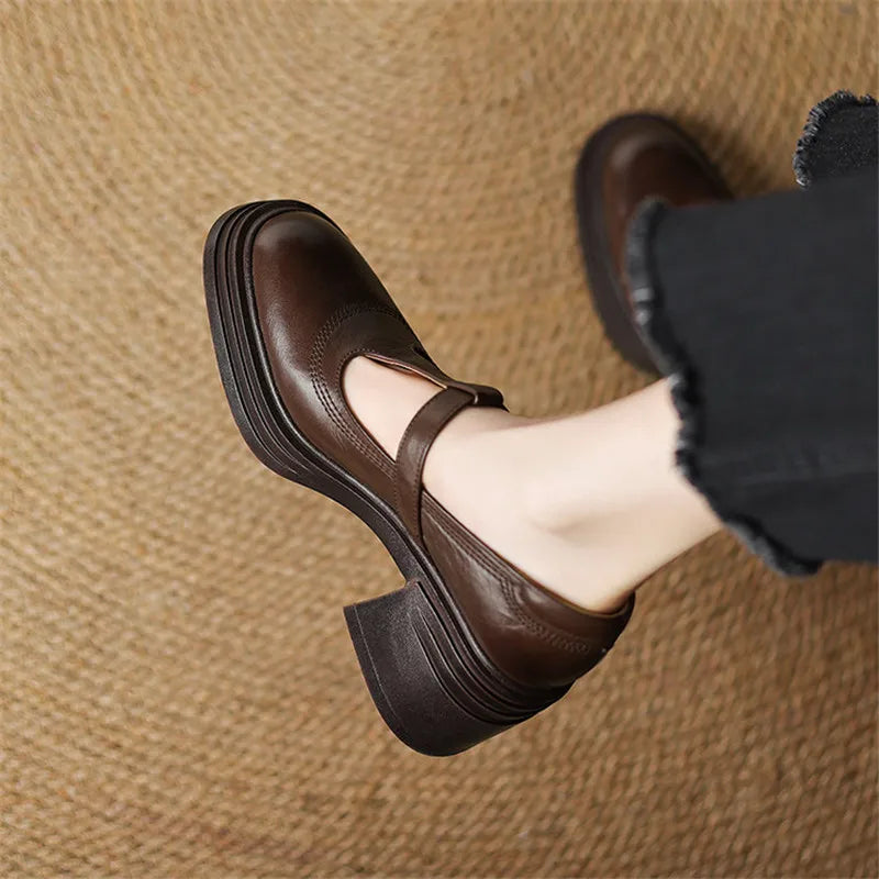 Elvana Chunky Mary Jane Shoes