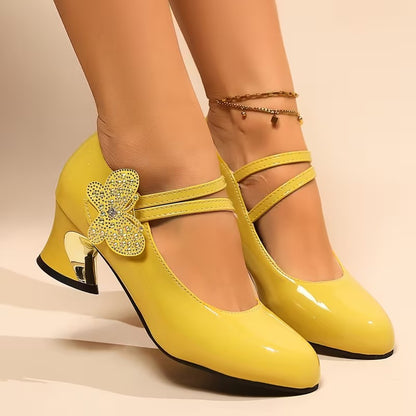 Desiree l Women's Chunky Round Toe Mary Jane Shoes