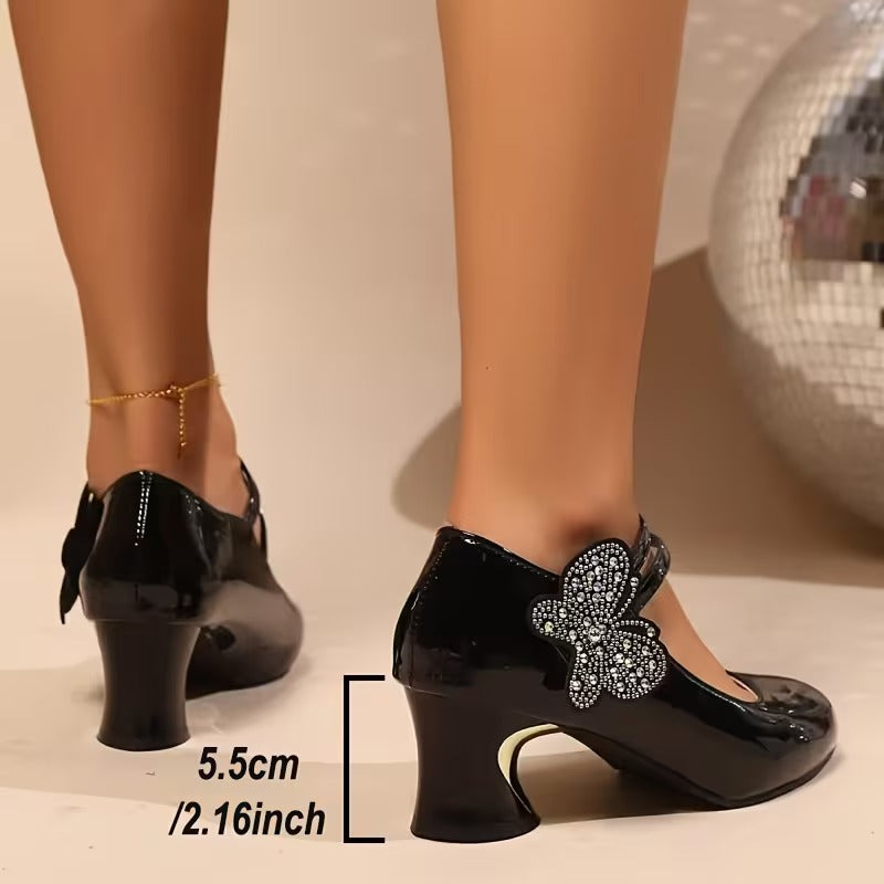 Desiree l Women's Chunky Round Toe Mary Jane Shoes