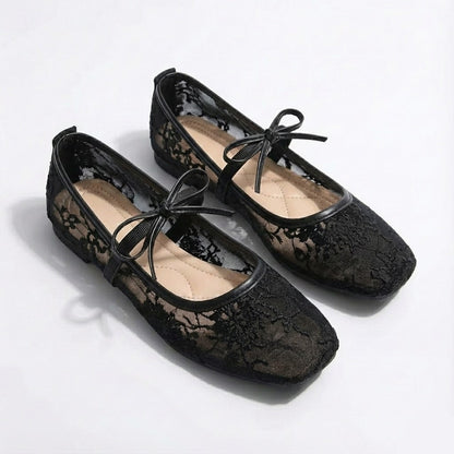 Mary Jane Lace Ballet Shoes for Women